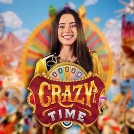 Logo of Crazy Time from Evolution at Yep Casino